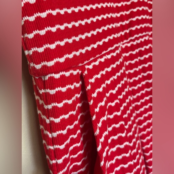 Plus Size Draper James XXL Red & White Striped Fit & Flare Dress Short Sleeve - Picture 3 of 6